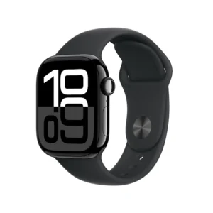 Apple Watch Series 10 42mm Jet Black Aluminium Case with Black Sport Band