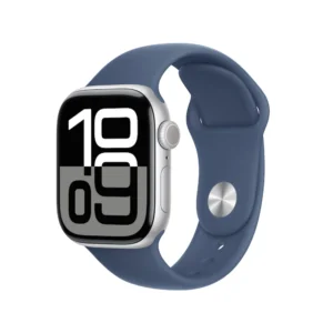 Apple Watch Series 10 42mm Silver Aluminium Case with Denim Sport Band
