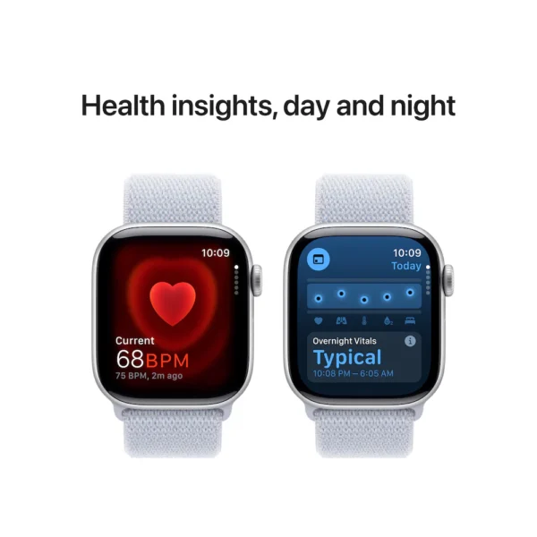 Apple Watch Series 10 42mm Silver Aluminium Case with Blue Cloud Sport Loop