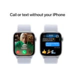 Apple Watch Series 10 42mm Silver Aluminium Case with Blue Cloud Sport Loop