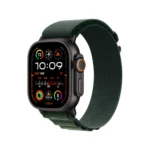Apple Watch Ultra 2 Black Titanium Case With Dark Green Alpine Loop