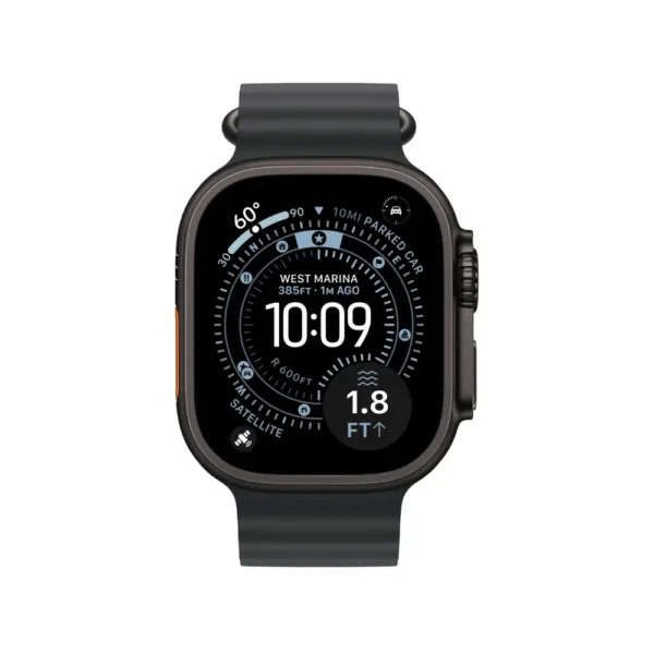 Apple Watch Ultra 3 Black Titanium Case with Ocean Band