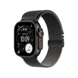 Apple Watch Ultra 3 Black Titanium Case with Titanium Milanese Loop