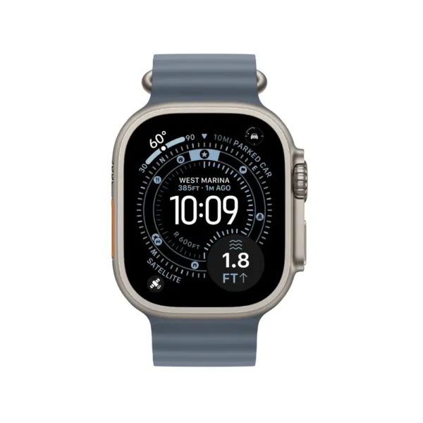 Apple Watch Ultra 3 Natural Titanium Case with Ocean Band