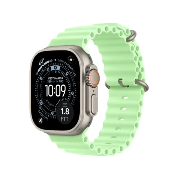 Apple Watch Ultra 3 Natural Titanium Case with Ocean Band