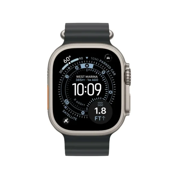 Apple Watch Ultra 3 Natural Titanium Case with Ocean Band