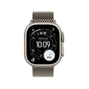 Apple Watch Ultra 3 Natural Titanium Case with Titanium Milanese Loop (2)